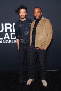 Jahil Fisher and Lee Daniels at Saint Laurent Fall 2016