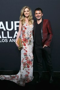 Elle Evans and Matthew Bellamy at Saint Laurent Fall 2016