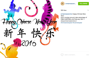 @ermannoscervino Celebrates Chinese New Year on Instagram