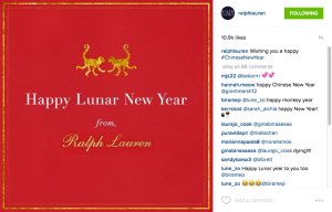 @ralphlauren Celebrates Chinese New Year on Instagram