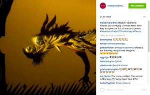 @maisonvalentino Celebrates Chinese New Year on Instagram