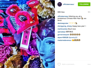 @officalannasui Celebrates Chinese New Year on Instagram