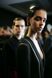 Backstage at Salvatore Ferragamo Fall 2016