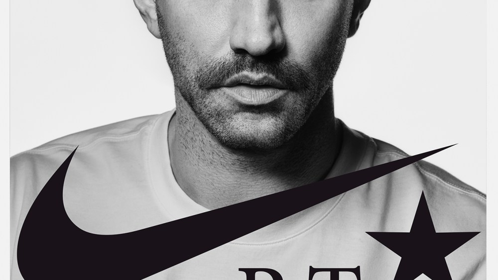 Riccardo Tisci in the ad for NikeLab Dunk Lux High x RT.
