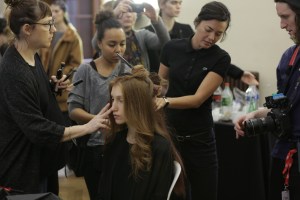 Backstage at Yiqing Yin Couture Spring 2016