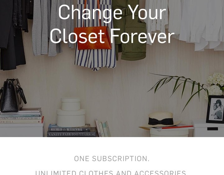 Rent the Runway's app.