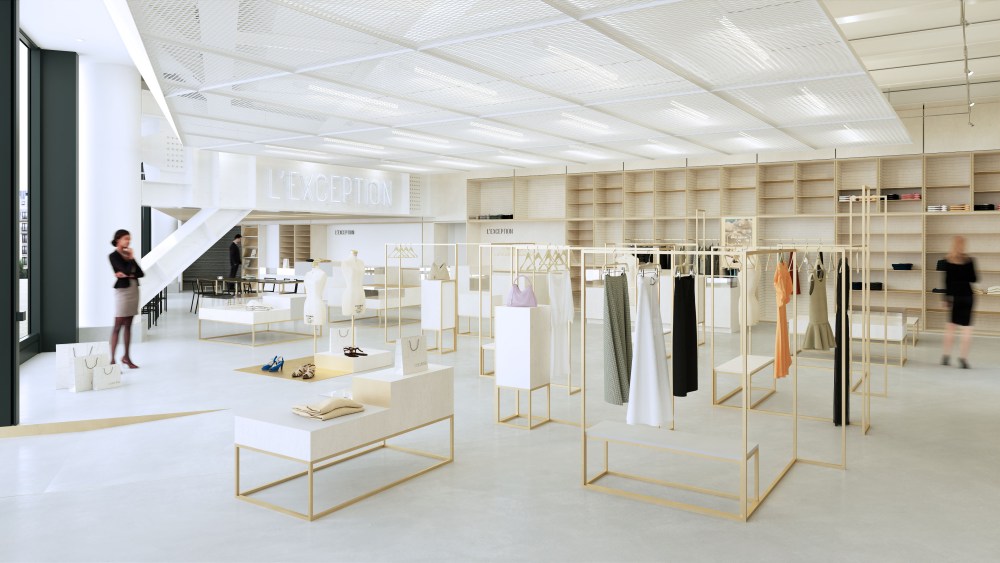 A rendering of L'Exception boutique