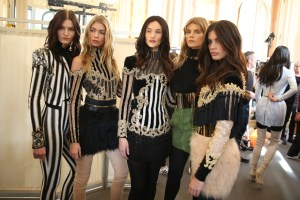 Backstage at Balmain RTW Fall 2016