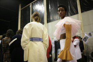 Backstage at Jacquemus RTW Fall 2016