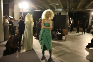Backstage at Rick Owens RTW Fall 2016