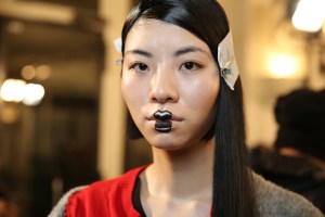 Backstage at Yohji Yamamoto RTW Fall 2016