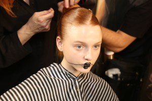 Backstage at Yohji Yamamoto RTW Fall 2016