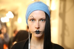 Backstage at Yohji Yamamoto RTW Fall 2016