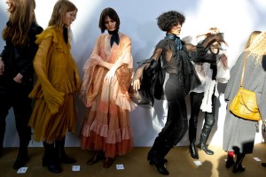 Backstage at Chloé RTW Fall 2016