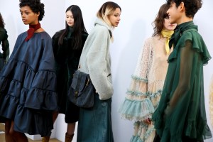 Backstage at Chloé RTW Fall 2016