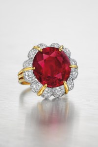 The Jubilee Ruby: a 15.99-karat Burmese ruby and diamond ring by Verdura.