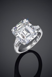 A rectangular-cut diamond ring of 10.15 carats by Graff.
