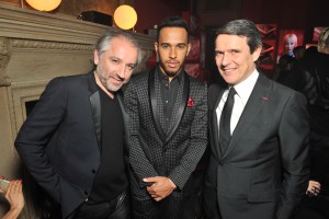 Cyril Chapuy,Lewis Hamilton and Marc Menesguen