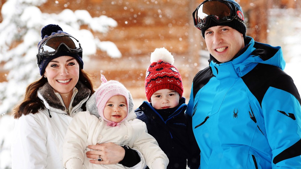 The Duchess of Cambridge, Princess Charlotte Prince George Duke of Cambridge royal skiing holiday