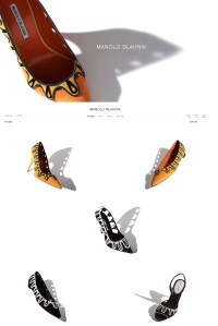A page from the Manolo Blahnik Web site.