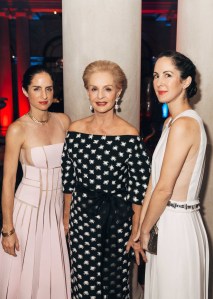 Carolina Herrera with daughters, Carolina and Patricia at Young Fellows Ball 2016