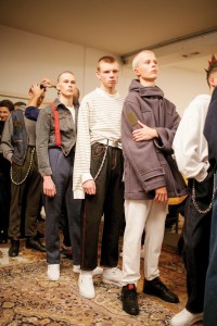 Backstage at the Gosha Fall 2016 show
