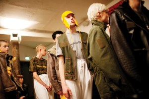 Backstage at the Gosha Fall 2016 show