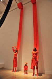 Inside the Issey Miyake Exhibition at the National Art Center in Tokyo.