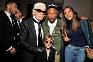 Karl Lagerfeld, Pharrell Williams, Helen Lasichanh and Hudson Kroenig