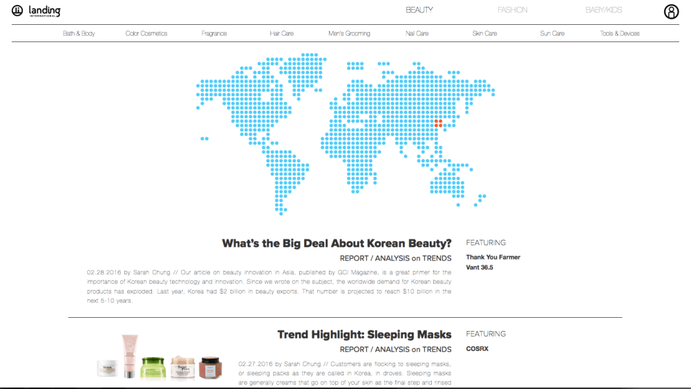 Online marketplace for Korean beauty brands and American stores