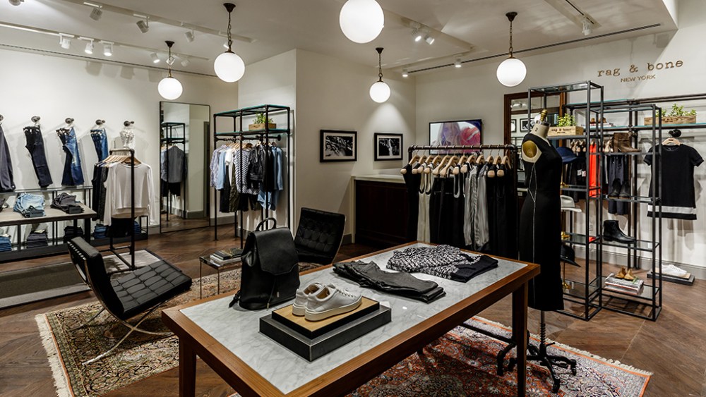 The interior of the Rag & Bone store