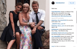 @victoriabeckham mother's day