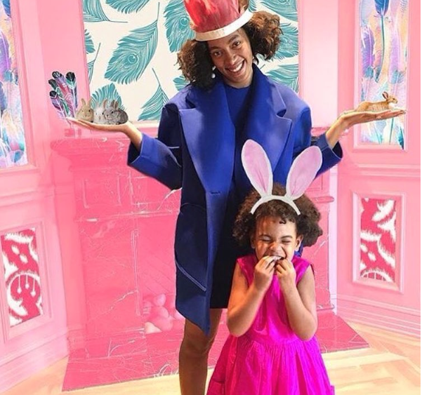 Beyoncé, Solange and Blue Ivy Have an Easter Tea Party