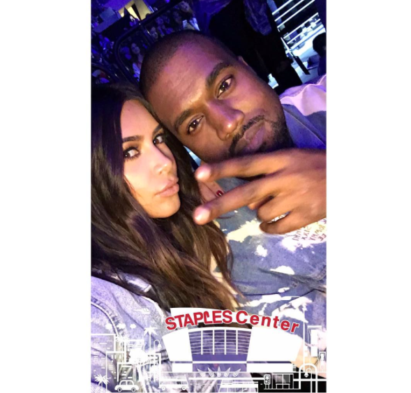 Hailey Baldwin, Kim Kardashian, Kanye West at Bieber's L.A. Show