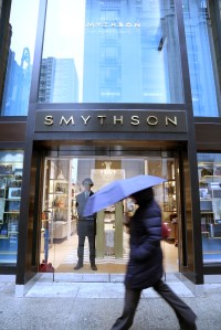 Outside the Smythson Madison Avenue flagship.