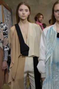 Backstage at the Hyères show