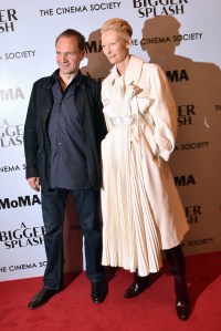 Ralph Fiennes and Tilda Swinton at "A Bigger Splash" New York Screening