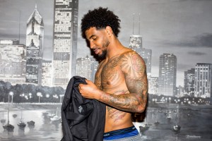 Braxton Miller Preps for NFL Draft in Philipp Plein.