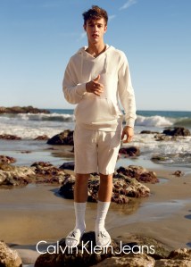 Cameron Dallas featured in an ad for the Calvin Klein Jeans Capsule collection.