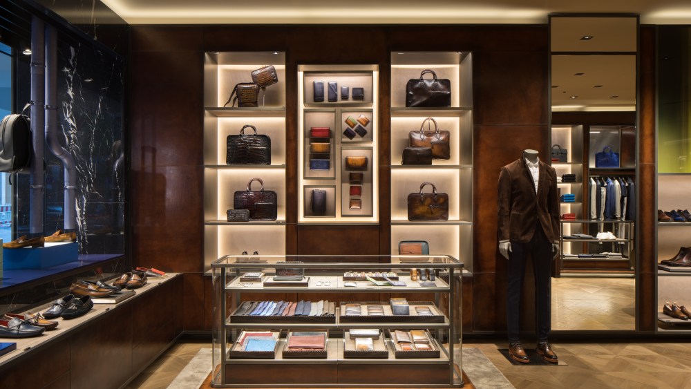 Inside the new Berluti store in Frankfurt