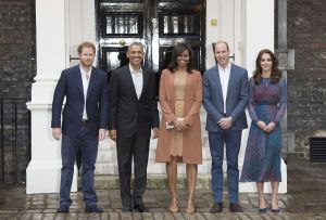 Prince Harry, President Barack Obama, First Lady Michelle Obama, the Duke and Duchess of Cambridge