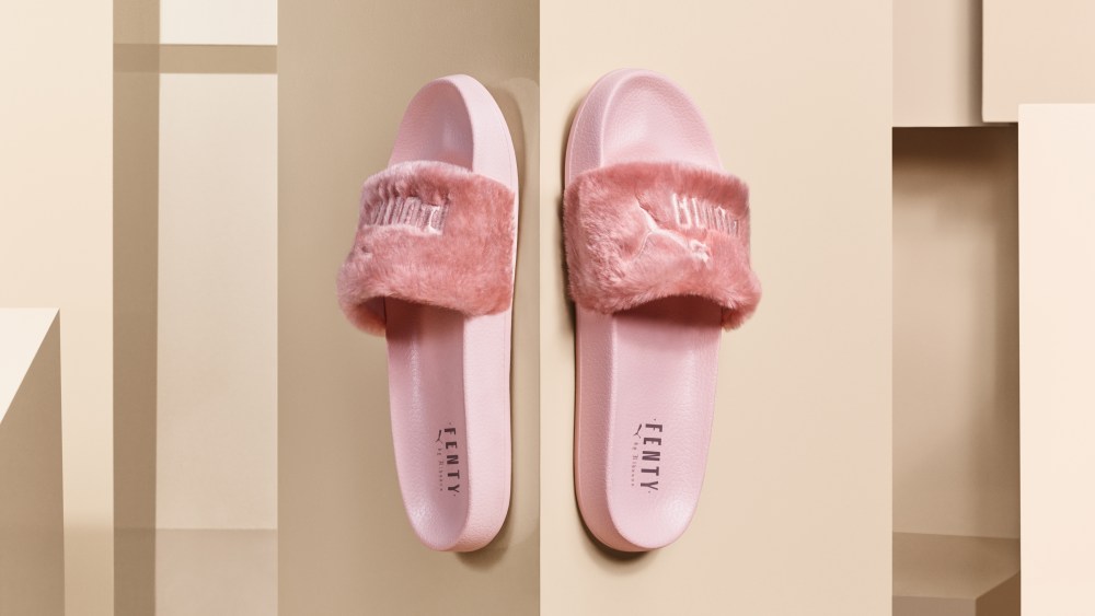 Fur slides from Rihanna's Fenty x Puma line.