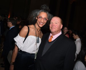 Carla Hall and Mario Batali at the 2016 Food Bank for New York City Annual Can-Do Awards Dinner