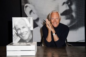 Giorgio Armani presents his autobiography in Moscow.