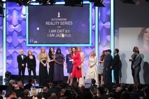 Caitlyn Jenner and casts of I Am Cait and I am Jazz GLAAD Awards 2016