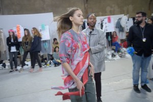 Backstage at the Hyères fashion show