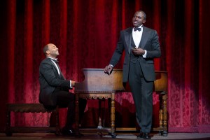 Brandon Victor Dixon as Eubie Blake and Joshua Henry as Noble Sissle in "Shuffle Along".