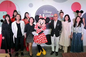 Designers with Minnie Mouse.
