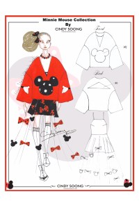A sketch by Cindy Soong for the Minnie Mouse inspired collection.
