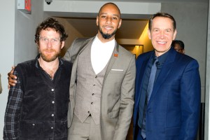 Dustin Yellin, Swizz Beatz and Jeff Koons DKNY x New Museum Spring Gala